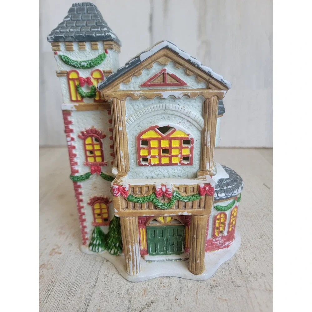Vintage trim a home court house village accessory Xmas home decor figure